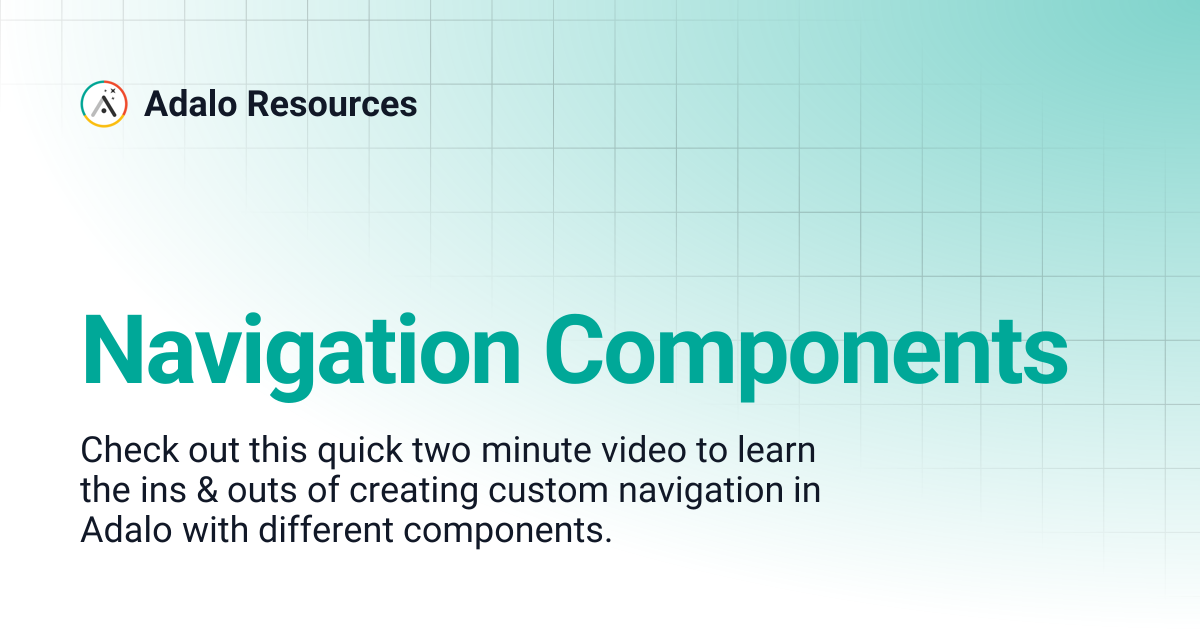Navigation Components | Adalo Resources