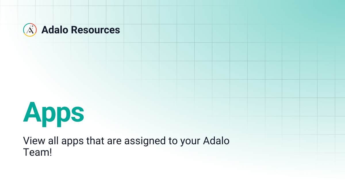 Apps | Adalo Resources