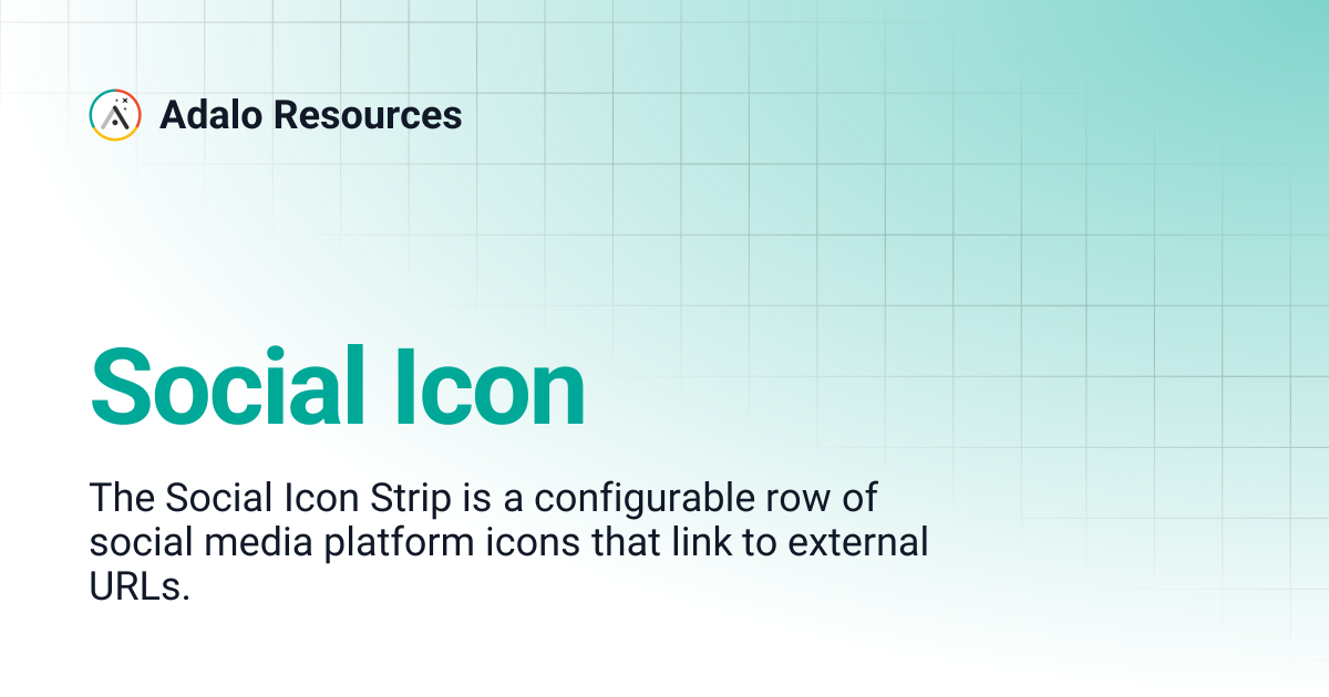 Social Icon | Adalo Resources