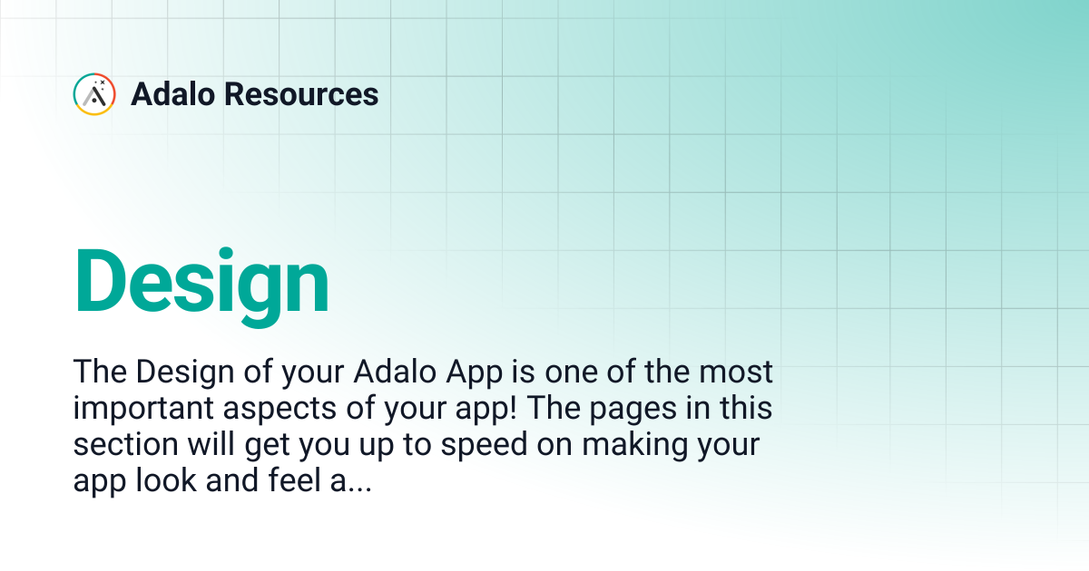 Design | Adalo Resources