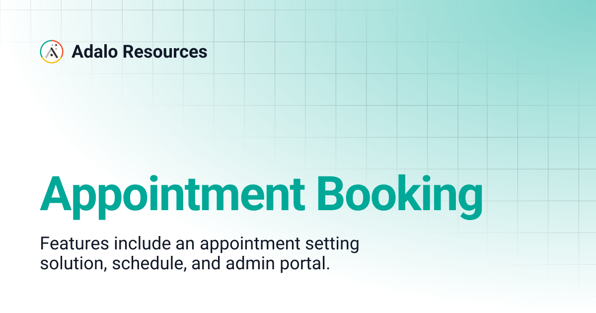 Appointment Booking | Adalo Resources
